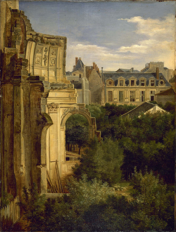 lina-jaunez-1833-church-ruins-of-st-louis-du-louvre-hotel-de-longueville-art-print-fine-art-reproduction-wall-art
