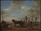 philips-wouwerman-1653-at belində-kişi-qadın-art-çap-incə-art-reproduksiya-divar-art-id-aez4fbuzq