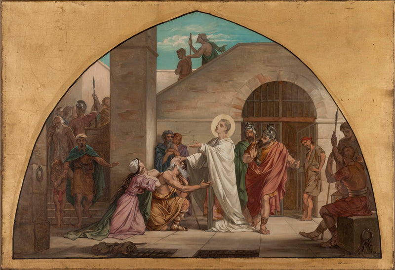 paul-celestin-louis-dit-paul-nanteuil-nanteuil-leboeuf-1869-sketch-for-the-church-of-saint-gervais-saint-laurent-healing-the-blind-in-prison-art-print-fine-art-reproduction-wall-art