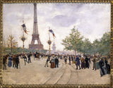 Jean-Beraud-1889-enter-the-1889-world-expo-art-print-fine-art-reprodukcija-zidna-umjetnost