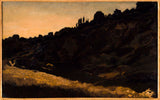 eugene-lavieille-1848-veduta-di-montmartre-circa-1848-stampa-d'arte-riproduzione-d'arte-arte da parete