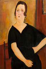 amedeo-modigliani-1918-女士夫人，带香烟的艺术打印，精美的艺术，复制品-墙-艺术-id-af1lmkceb