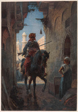 威廉德法马斯-testas-1863-土耳其骑手在城市艺术印刷精美艺术复制品墙艺术 id-af1py23ny