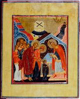 ecole-de-ecole-de-palekh-palekh-1700-presentation-of-the-virgin-in-the-temple-art-print-fine-art-reproduction-wall-art