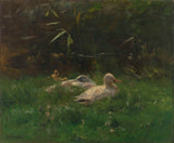 willem-maris-1880-kaczki-artystyka-reprodukcja-sztuki-sztuki-ściennej-id-af32fwyfc