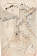 約瑟夫-以色列-1834-老房子之間的小巷-藝術印刷-精美藝術複製品-牆藝術-id-af3kbwemb