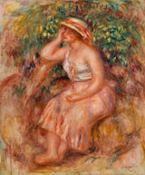 pierre-auguste-renoir-1913-donna-sognatrice-sognatrice-stampa-d'arte-riproduzione-d'arte-wall-art-id-af3wmj6rf