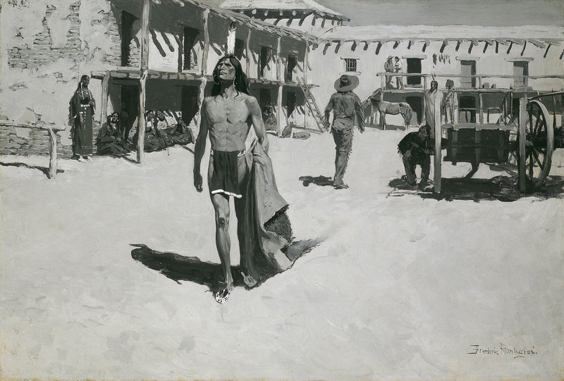 frederic-remington-1900-nothing-but-cheerful-looks-followed-the-bat-art-print-fine-art-reproduction-wall-art-id-af4k0ojj9