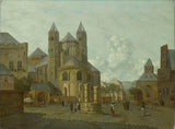 johannes-huibert-prins-1793-tưởng tượng-cảnh quan thành phố-với-romanesque-nhà thờ-nghệ thuật-in-mỹ thuật-nghệ thuật-sản xuất-tường-nghệ thuật-id-af5mvge1z