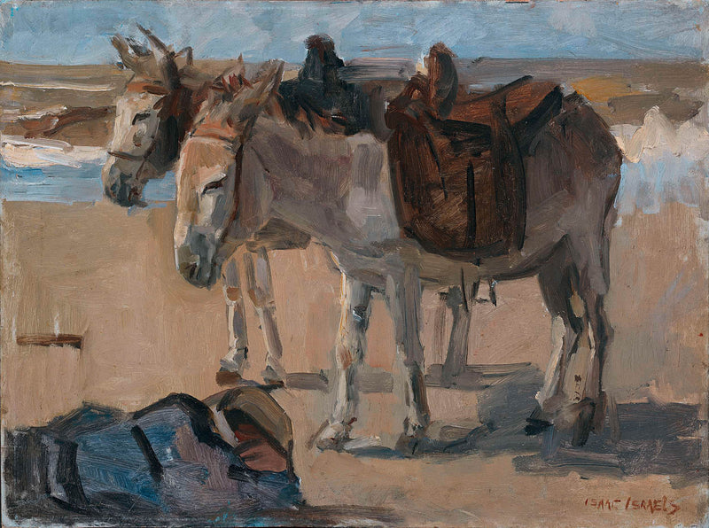 isaac-israels-1897-two-donkeys-art-print-fine-art-reproduction-wall-art-id-af5nnbgyu