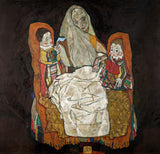 אגון-שילה-1917-אמא עם שני ילדים-III-אמנות-הדפס-אמנות-רבייה-קיר-אמנות-id-af7ii9brf