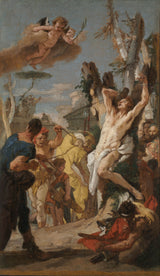 Giovanni Battista - Tiepolo-1739-study-Forth-mučeníctvo-of-Saint-Sebastian-Forth-augustiniánsky kláštor - at-Diessen-nemecko-art-print-fine-art-reprodukčnej-wall-art-ID- af84j7hv2