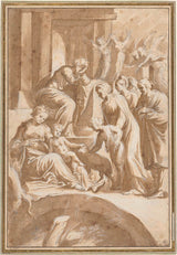 未知 1592-神聖家族與施洗約翰藝術印刷精美藝術複製品牆藝術 id-af8t9nm1k