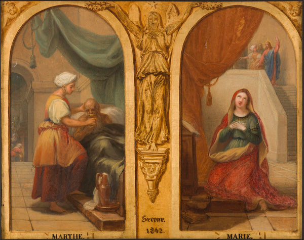 henri-auguste-calixte-cesar-serrur-1842-sketch-for-st-elizabeth-church-martha-and-mary-art-print-fine-art-reproduction-wall-art