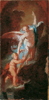 未知藝術家-1750-兒童與天使藝術印刷精美藝術複製品牆藝術 id-afa4eq149