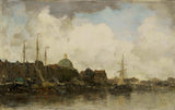 jacob-maris-1872-ქალაქის პეიზაჟი-გუმბათოვანი-ეკლესიით-ხელოვნება-ბეჭდვა-fine-art-reproduction-wall-art-id-afagbeget