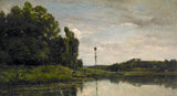 查爾斯·弗朗索瓦·多比尼-1863 年-奧弗斯瓦茲河岸藝術印刷品美術複製品牆藝術 id-afahdzhxn