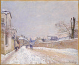 alfred-sisley-1891-rue-eugene-skummare-i-moret-vinter-konsttryck-finkonst-reproduktion-väggkonst-id-afbiztar9