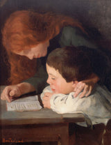 paul-albert-dit-albert-bartholome-1880-lesing-kunst-trykk-kunst-reproduksjon-vegg-kunst