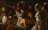Theodoor-rombouts-1630卡牌和西洋双陆棋玩家与纸牌战斗艺术印刷精美的艺术复制品墙艺术ID afeg2httq