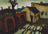 viktor-planckh-1927-客人在郊区的房子里-艺术印刷精美的艺术复制品-墙-艺术-id-afehhlflw