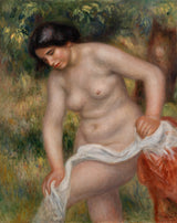 pierre-auguste-renoir-1908-bather-sušenie-sama-baigneuse-sessuyant-art-print-fine-art-reproduction-wall-art-id-affu59t7u