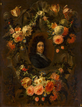 Jean-Baptiste-morel-1690-화환에 둘러싸인 남자의 초상화-예술-인쇄-미술-복제-벽-예술-id-afggm17gk