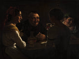 威廉·馬斯特蘭德-1873-阿巴特與兩個年輕女孩開玩笑-藝術印刷品美術複製品牆藝術 id-afhdah2ed