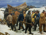 michael-peter-ancher-1883-the-safeboat-is-run-through-the-dunes-high-resolution-art-print-fine-art-reproduction-wall-art-id-afhzd6wiu