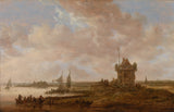 jan-van-goyen-1651-torget-vakttornet-konsttryck-finkonst-reproduktion-väggkonst-id-afju4qbek