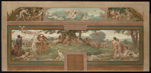 paul-milliet-1883-sketch-for-the-municipality-of-saint-maur-des-fosses-opposing-virtues-vice-youth-golden-age-art-print-fine-art-reproduction-wall-art