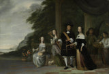 jacob-coeman-1665-o-comerciante-sênior-bataviano-pieter-cnoll-e-sua-família-impressão de arte-reprodução de belas artes-arte-de-parede-id-aflmldn25