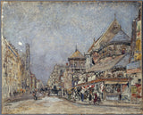 frederic-houbron-1900-reaumur-tänav ja pühak-martin-des-champs-kiriku-kunsti-print-kujutava kunsti-reproduktsioon-seinakunst-apsiid