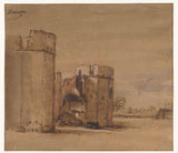 nepoznato-1648-dvorac-honingen-u-roterdamu-umjetnička-štampa-fine-umjetnička-reprodukcija-zidna-umjetnička-id-afnzuxe00