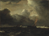 雅各布·范·鲁伊斯黛尔·乌云在海上打印艺术细腻的艺术再现墙艺术ID afo8r3xz9