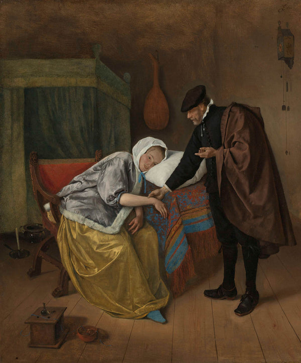jan-havicksz-steen-1663-the-sick-woman-art-print-fine-art-reproduction-wall-art-id-afofruylr