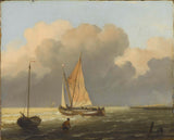 ludolf-bakhuysen-1697-mares-fora-da-costa-com-barcaça-de-vela-espírito-impressão de arte-reprodução de belas-artes-arte-de-parede-id-afol9cfz2