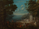 jean-baptiste-vanmour-1720-damer-udflugt-på-hunkar-iskelesi-langs-bosporus-kunsttryk-fine-art-reproduction-wall-art-id-afopkieu1