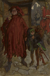 埃德温-奥斯汀-修道院-1905-约翰-福斯塔夫爵士-与他的页面-国王-亨利-部分-行为-我-场景-艺术-印刷-精美-艺术-复制-墙-艺术-id-afotdxkj2