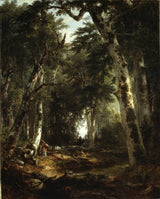 Asher-Brown-Durand-1855-in-the-woods-art-print-reprodukcja-dzieł sztuki-sztuka-ścienna-id-afp0uqqo4