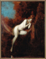 jean-jacques-henner-1903-sara-bather-art-print-fine-art-reprodukcia-nástenné-umenie