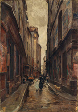 paul-schaan-1897-rue-beaubourg-in-the-corner-of-simon-the-open-street-art-print-fine-art-reproduction-wall-art