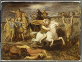 西奥多·沙塞里奥 - 1838 年 - 高卢战争中的场景，高卢利塔维库斯背叛罗马事业，逃往杰戈维以支持维辛托里克斯艺术印刷品美术 -复制墙艺术 id-afsf8zh6o