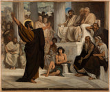 Едуард-Бернар-дебат-понсан-1876-ескіз-для-церкви-в-Курбевуа-Сен-Поль-ареопаг-арт-друк