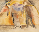 Charles-Demuth-1917-u-vodvilju-žena-i-muškarac-na-sceni-umjetnost-tisak-likovna-reprodukcija-zid-umjetnost-id-aftzpsudk