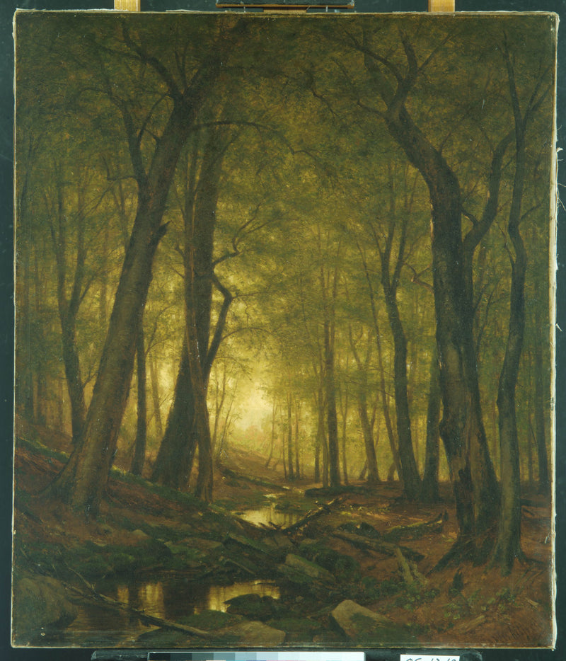worthington-whittredge-1876-evening-in-the-woods-art-print-fine-art-reproduction-wall-art-id-afu3t4h21