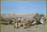 查尔斯·西奥多·弗里尔-1880-耶路撒冷-来自橄榄山-艺术印刷品-精美艺术-复制品-墙艺术-id-afve52yyd
