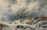 ремигиус-адрианус-ван-хаанен-1870-холандски-зимски-пејзаж-дрифтови-уметност-штампа-ликовна-репродукција-зид-уметност-ид-афвјву5лб