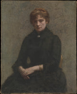 亨利·范汀·劳特（Henri-Fantin Latus）1885年的肖像，一个女人的艺术打印精细艺术复制墙艺术ID Afw375brs