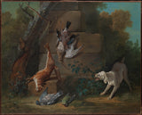 jean-baptiste-oudry-1753-dog-guarding-dead-game-art-print-fine-art-reproductie-wall-art-id-afwuuqhub